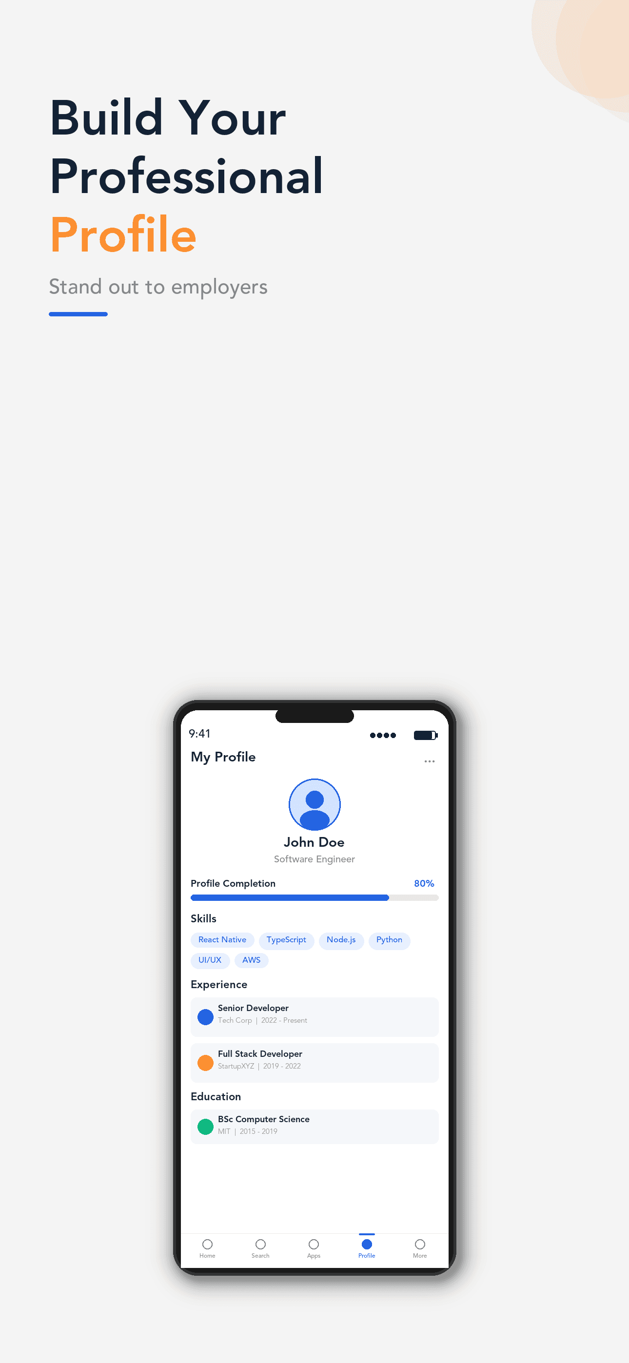 Build your profile